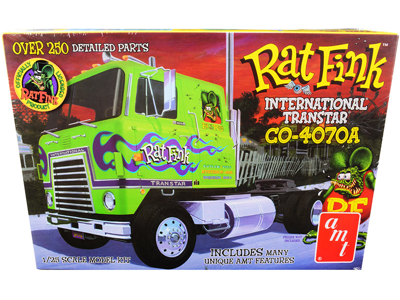 Skill 3 Model Kit International Transtar CO-4070A Truck Tractor Hauler Rat Fink 1/25 Scale Model by AMT