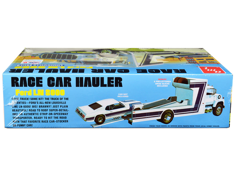 Skill 3 Model Kit Ford LN 8000 Race Car Hauler Louisville Line 1/25 Scale Model by AMT