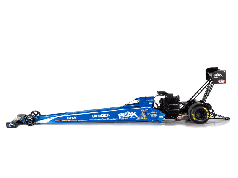 NHRA TFD (Top Fuel Dragster) Brittany Force "PEAK Antifreeze & Coolant" Blue "John Force Racing" 1/24 Diecast Model by Auto World