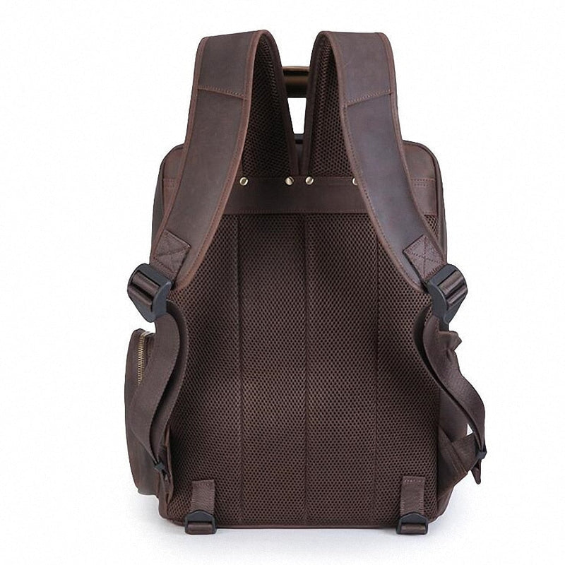 The Gaetano | Large Leather Backpack Camera Bag with Tripod Holder