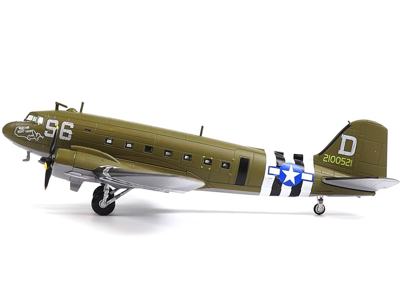 Douglas C-47 Skytrain Transport Aircraft "Night Fright 79th Troop Carrier Squadron 436th Troop Carrier Group D-Day" (1944) United States Army Air Forces 1/100 Diecast Model