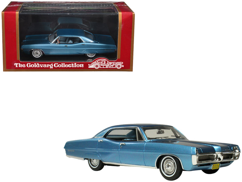 1967 Pontiac Bonneville Tyrol Blue Metallic with Blue Interior Limited Edition to 200 pieces Worldwide 1/43 Model Car by Goldvarg Collection