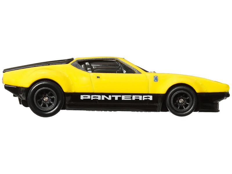 De Tomaso Pantera Gruppo 4 Yellow with Black Stripes "Boulevard" Series Diecast Model Car by Hot Wheels