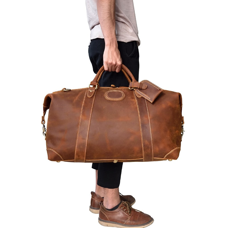 The Eira Duffle Bag | Vintage Leather Weekender