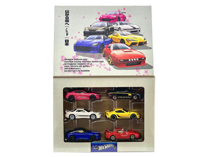 "Japan Street Theme" 6 piece Set Diecast model cars by Hot Wheels