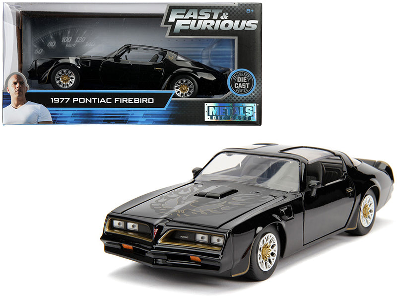 Tego鈥檚 1977 Pontiac Firebird Black Fast & Furious Movie 1/24 Diecast Model Car by Jada