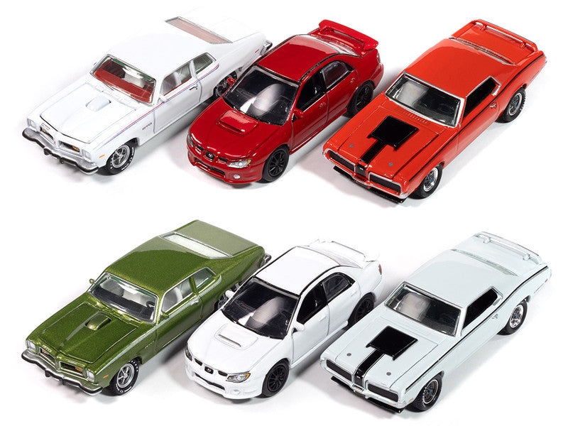 Johnny Lightning Collector's Tin 2024 Set of 6 Cars Release 2 Limited Edition 1/64 Diecast Model Cars by Johnny Lightning