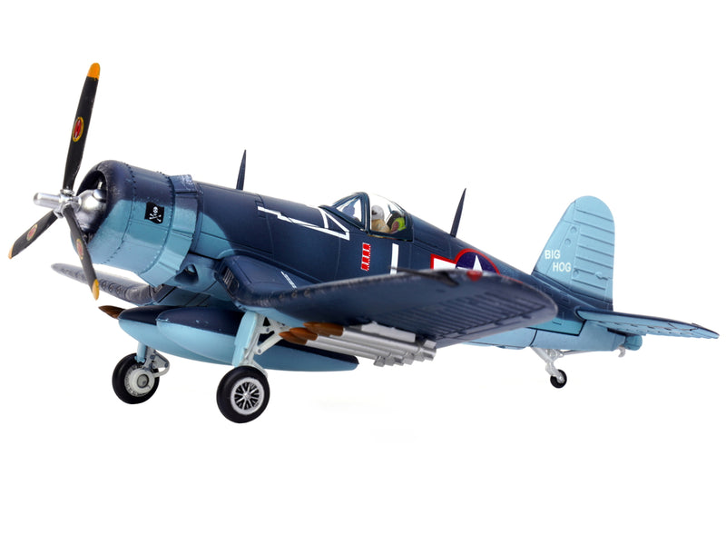 Vought F4U-1A Corsair Fighter Plane "Big Hog" VF-17 "Jolly Rogers" Captain Tommy Blackburn US Navy (1943) 1/72 Diecast Airplane Model by Legion