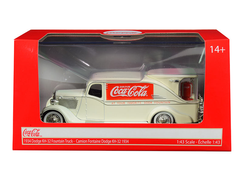 1934 Dodge KH-32 Streamline Fountain Truck Coca-Cola Cream 1/43 Diecast Model Car by Motorcity Classics