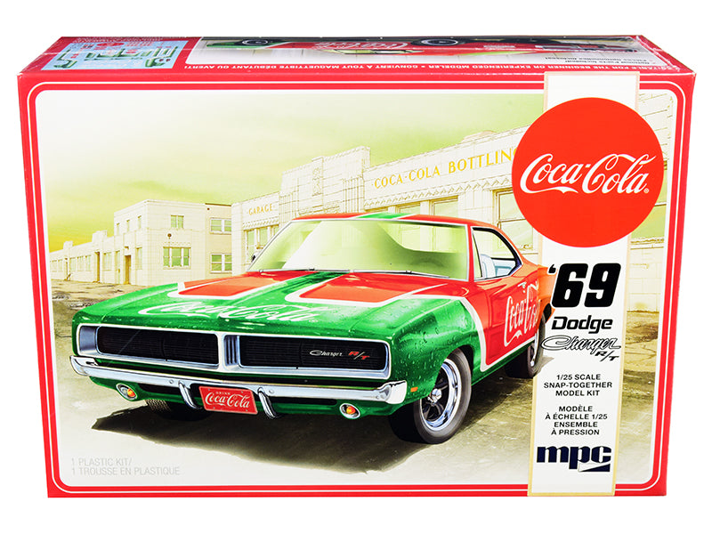 Skill 3 Snap Model Kit 1969 Dodge Charger RT Coca-Cola 1/25 Scale Model by MPC