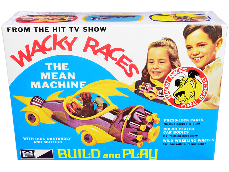 Skill 2 Snap Model Kit The Mean Machine with Dick Dastardly and Muttley Figurines Wacky Races (1968) TV Series 1/25 Scale Model by MPC