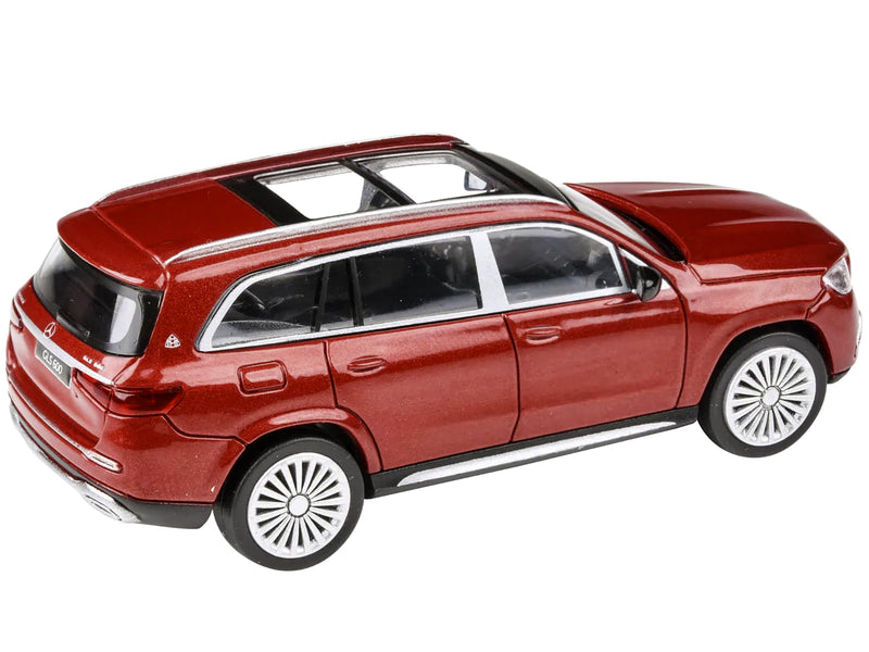 2020 Mercedes-Maybach GLS 600 with Sunroof Red Metallic 1/64 Diecast Model Car by Paragon