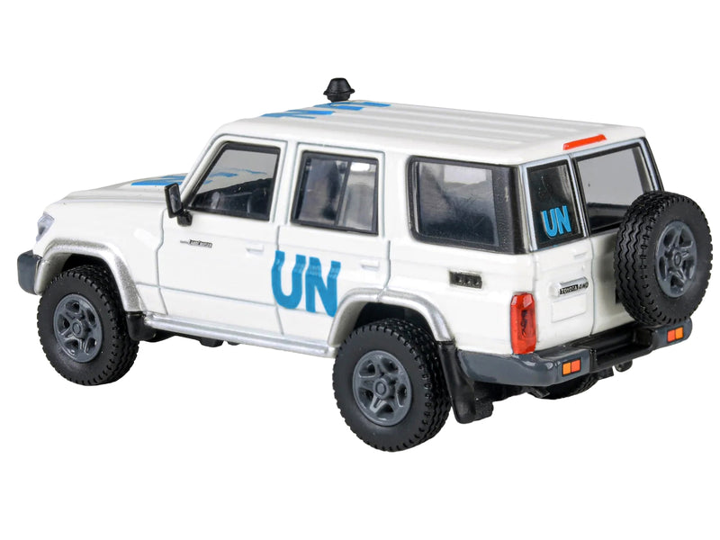 2014 Toyota Land Cruiser LC76 White "United Nations" 1/64 Diecast Model Car by Paragon Models