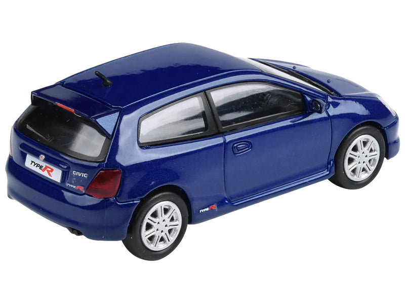 2001 Honda Civic Type R EP3 Vivid Blue Pearl Metallic 1/64 Diecast Model Car by Paragon Models