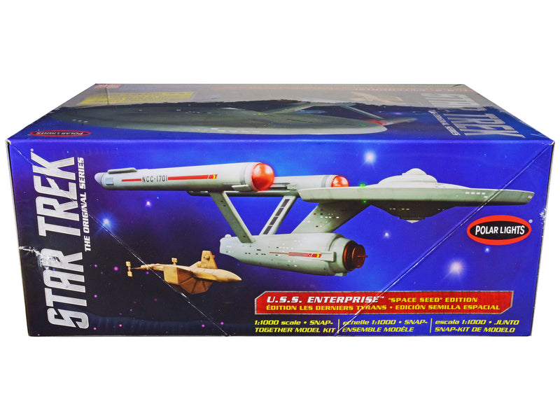 Skill 2 Model Kit Star Trek U.S.S. Enterprise and S.S. Botany Bay The Original Series Space Seed Edition Snap-Together 1/1000 Scale Model by Polar Lights