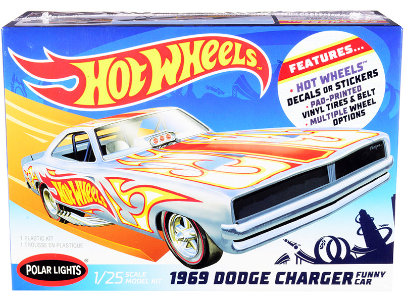 Skill 2 Model Kit 1969 Dodge Charger Funny Car Hot Wheels 1/25 Scale Model by Polar Lights