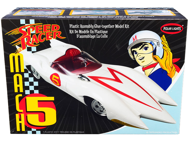 Skill 2 Model Kit Speed Racer Mach 5 1/25 Scale Model by Polar Lights