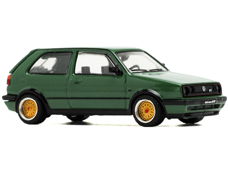 Volkswagen Golf GTI MK2 Green 1/64 Diecast Model Car by Pop Race