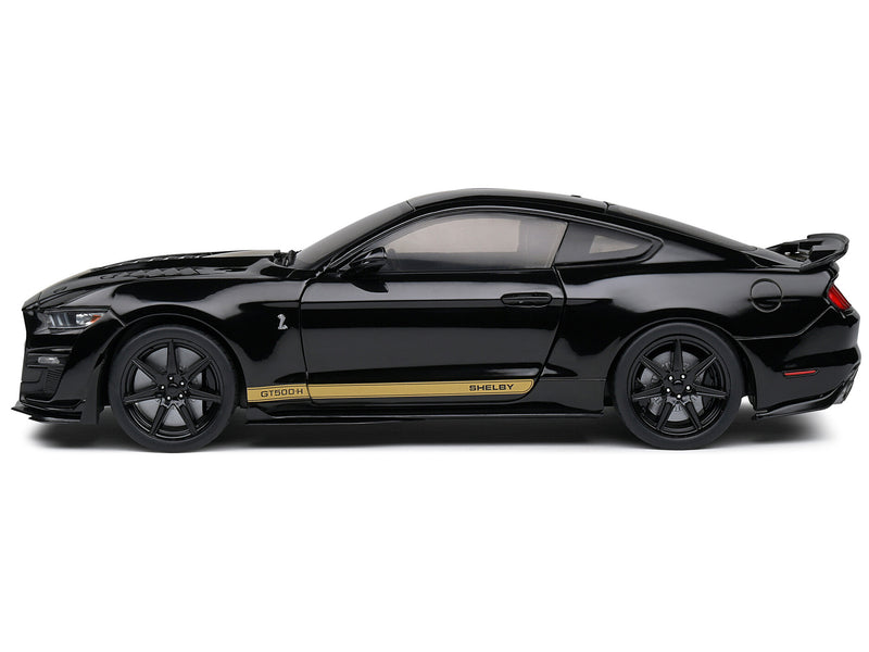 2023 Ford Mustang Shelby GT500-H Black with Gold Stripes 1/18 Diecast Model Car by Solido