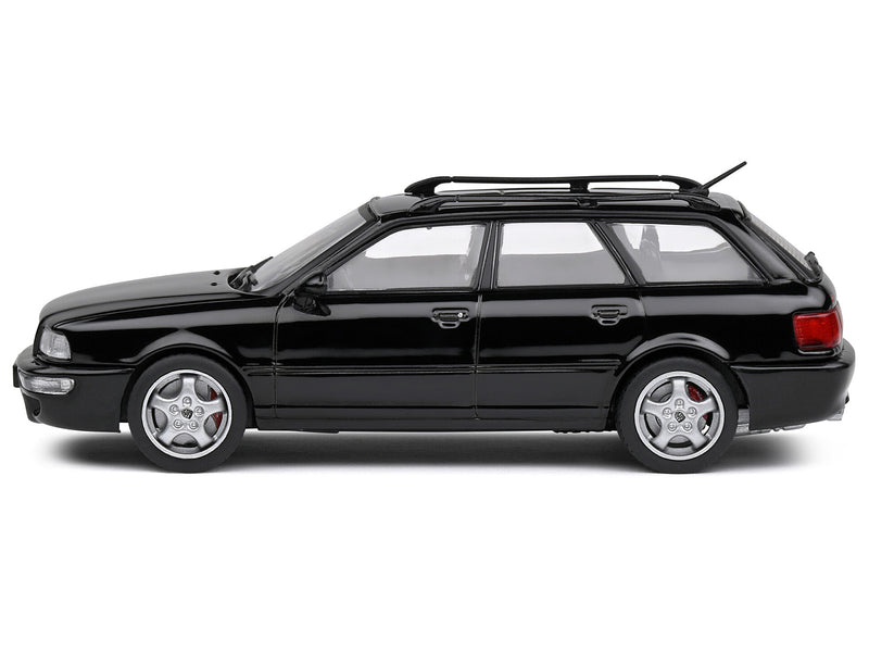 1995 Audi Avant RS2 Brilliant Black with Roofrack 1/43 Diecast Model Car by Solido