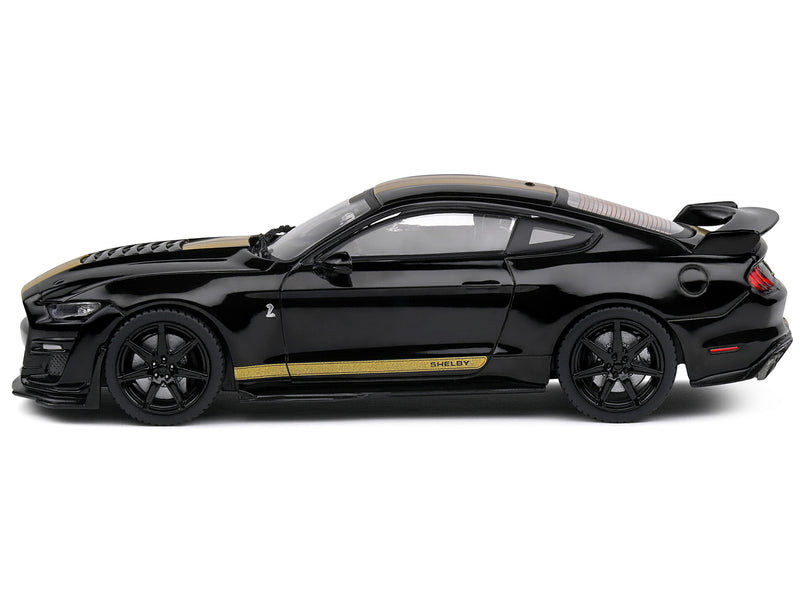 2020 Shelby Mustang GT500 Black with Gold Stripes 1/43 Diecast Model Car by Solido