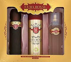 GIFT/SET CUBA ROYAL 3 PCS.  3.4 FL Perfume By CUBA For MEN