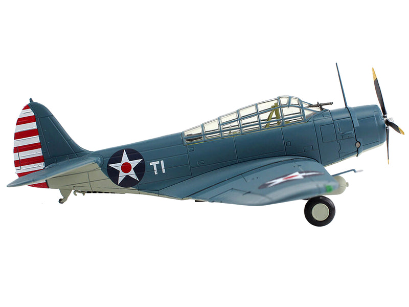 Douglas TBD-1 Devastator Bomber Aircraft "Lt. Cdr. James Brett VT-2 USS Lexington" (1942) United States Navy "SkyMax Models" Series 1/72 Diecast Model by Hobby Master