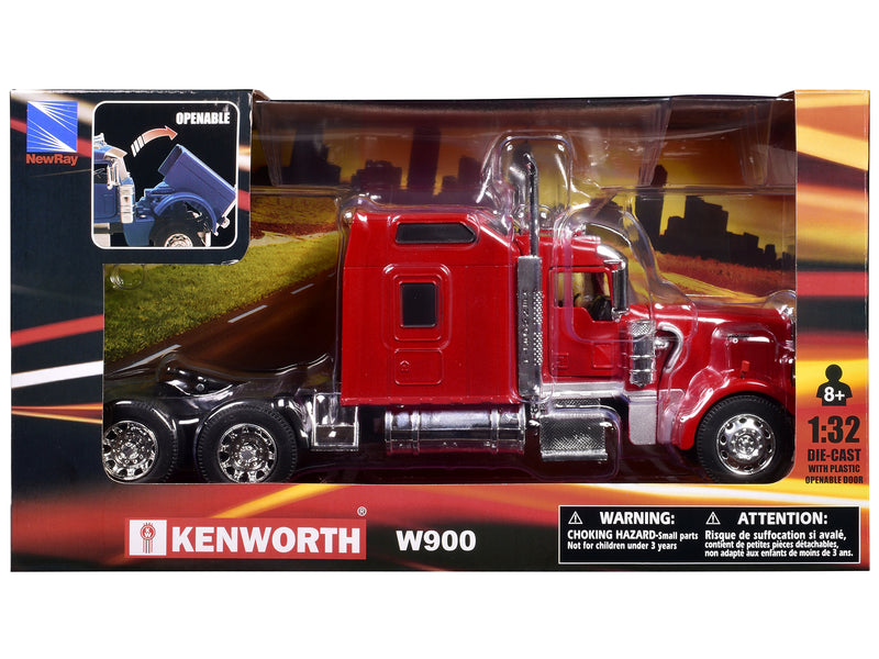 Kenworth W900 Truck Tractor Red 1/32 Diecast Model by New Ray