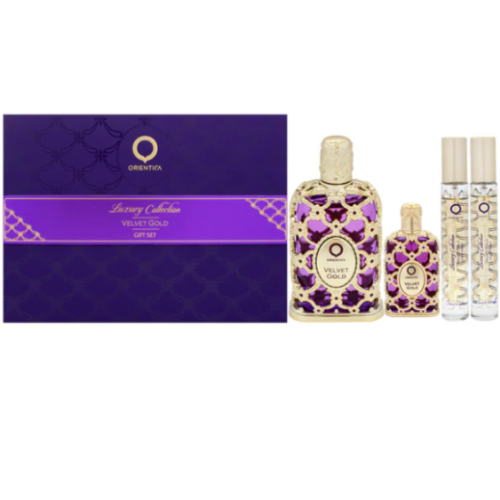 Orientica Luxury Collection Velvet Gold 4 Piece Gift Set