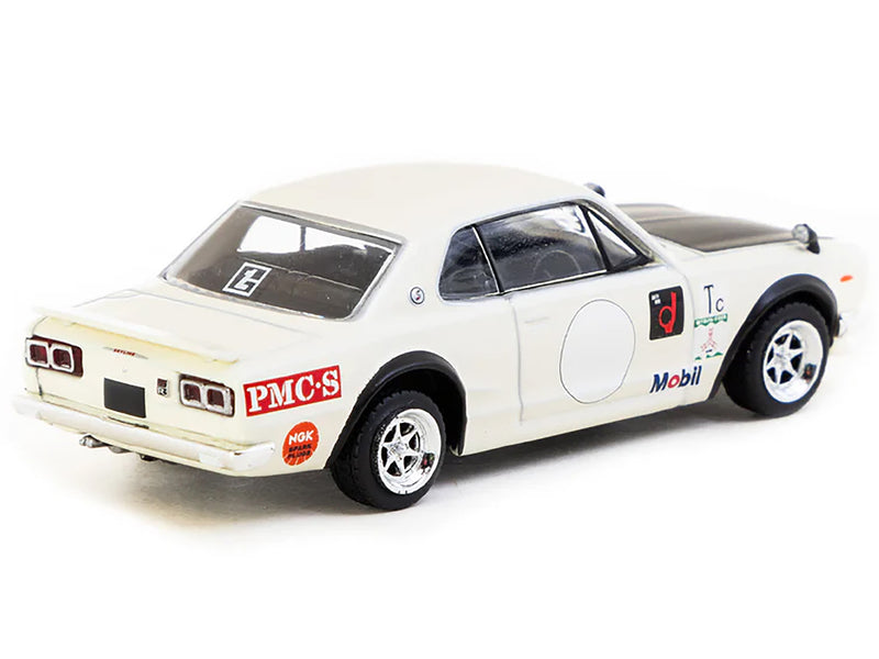 Nissan Skyline HT 2000GT-R RHD (Right Hand Drive) "Lamley Group" White with Black Hood "Global64" Series 1/64 Diecast Model Car by Tarmac Works