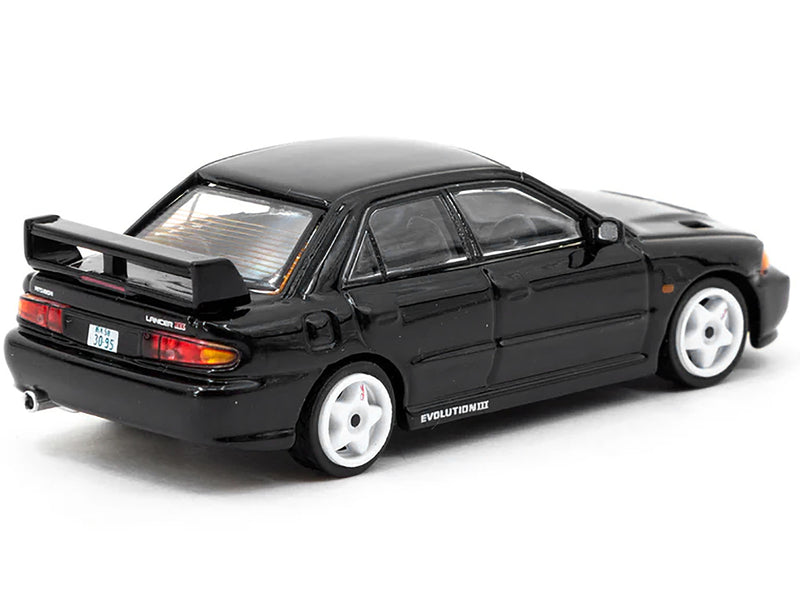 Mitsubishi Lancer GSR Evolution III RHD (Right Hand Drive) Black "Global64" Series 1/64 Diecast Model by Tarmac Works