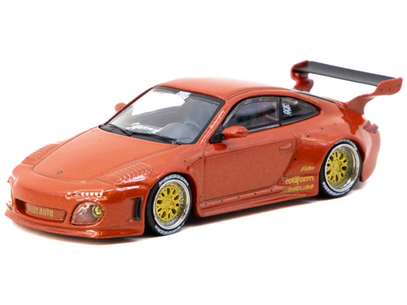 Old & New 997 Orange Red Metallic "Road64" Series 1/64 Diecast Model Car by Tarmac Works