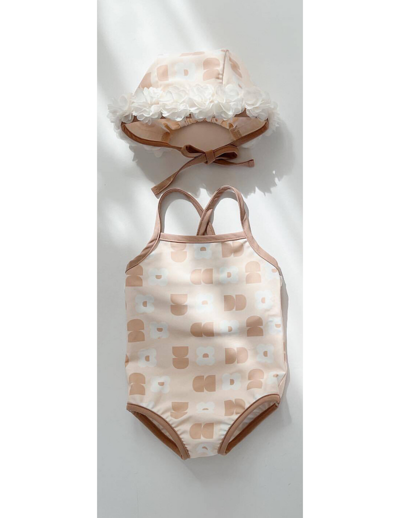 Baby Girl Flower Pattern Fashion Swimwear Sets