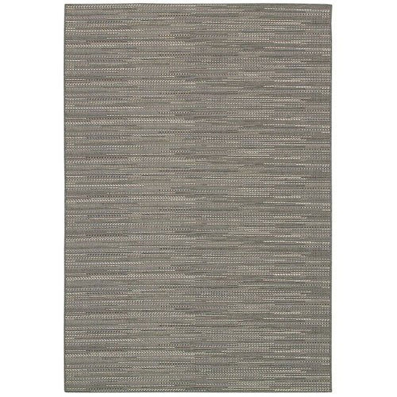 53 x 76 Neutral Grey Flat Woven Area Rug Indoor Outdoor