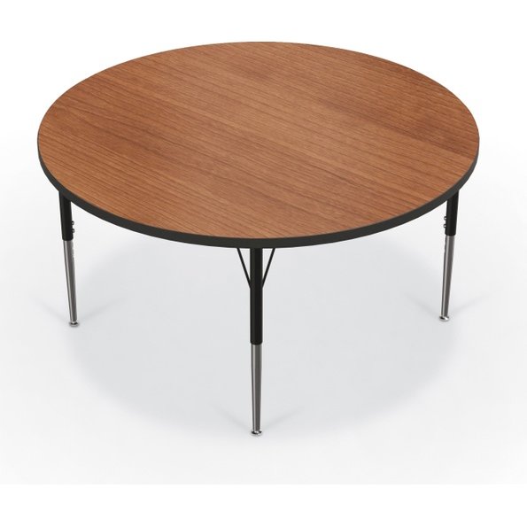 Activity Table - 48  Round - Amber Cherry Top Surface - Black Edgeband