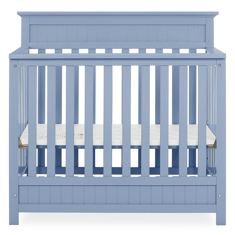 Pine Wood 4-in-1 Modern Convertible Crib Toddler Bed Daybed Baby Blue Finish