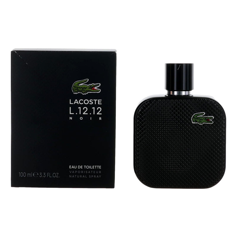 Lacose L. 12.12 Black Noir by Lacoste, 3.3 oz EDT Spray for Men