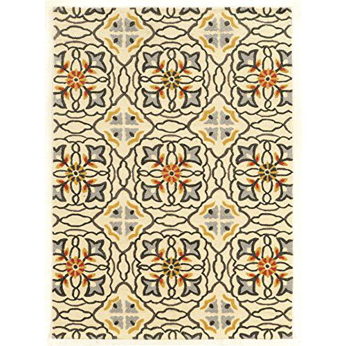 Trio Betti Ivory & Grey 5x7, Rug