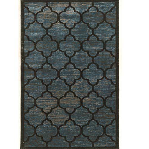 Platinum Trellis Blue & Grey 8x11, Rug