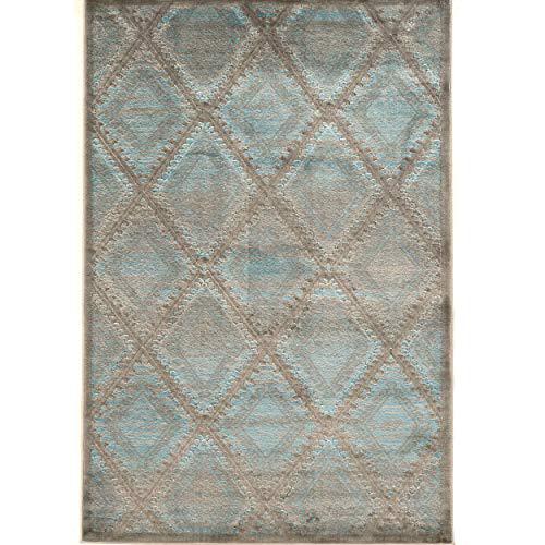 Platinum SantaFe Blue & Black 5x7.6, Rug