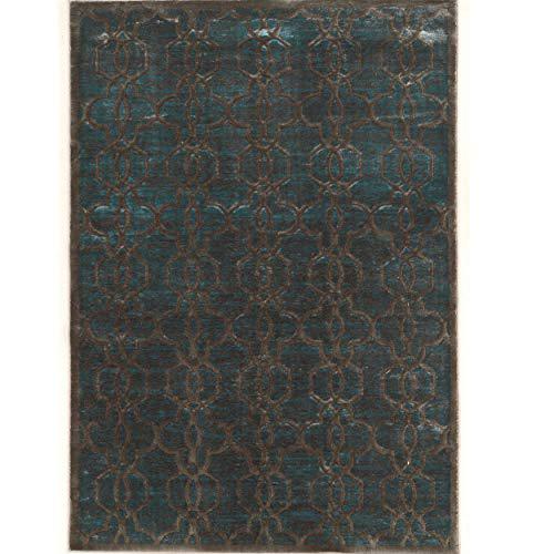 Platinum IronGate Blue & Cream 8x11, Rug