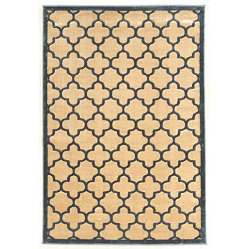 Platinum Trellis 2 Blue Cream Rug