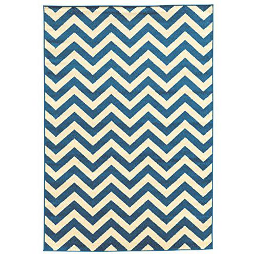 Claremont Chevron Blue 5'x7' Rug