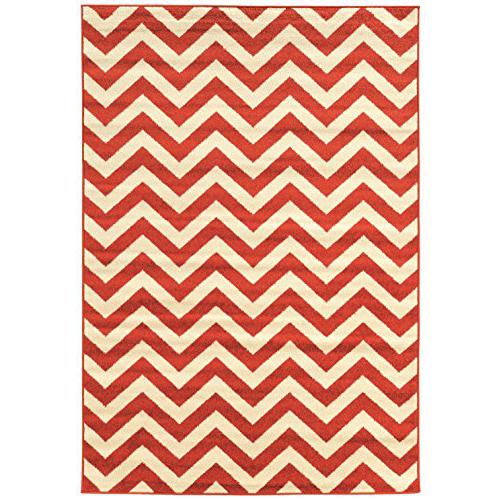 ClaremontChevron Terracotta & Ivory 8x10, Rug