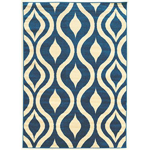 Claremont Drops Blue & Ivory 8x10, Rug