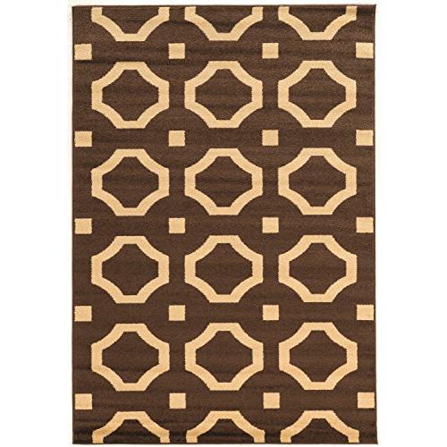 Claremont Octagon Brown & Beige 8x10, Rug