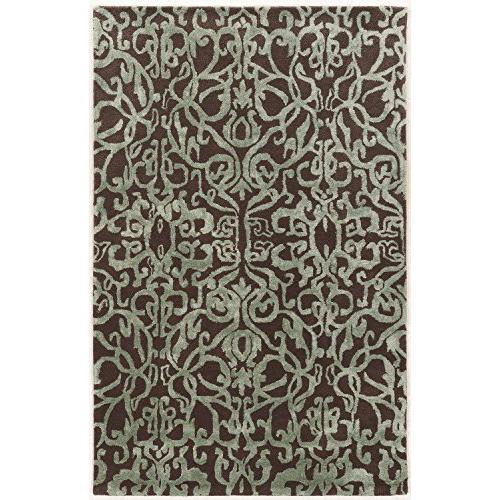 Aspire Wool Crystal Smoke & Aqua 5x8, Rug