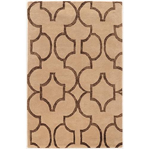 Aspire Wool Geo Beige & Brown 5x8, Rug