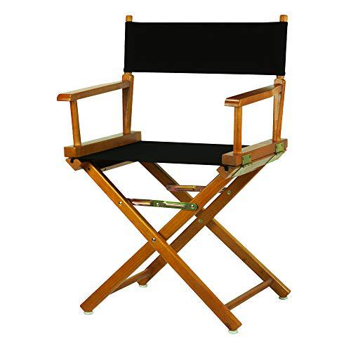 18  Director's Chair Honey Oak Frame-Black Canvas