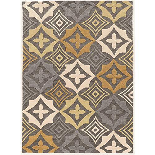 Trio Emblem Grey & Gold 5x7, Rug